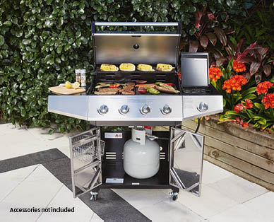 4 Burner Hooded BBQ
