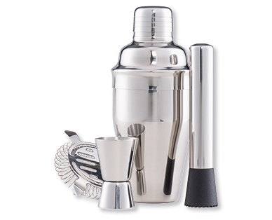 Shaker à cocktails en acier inoxydable, 4 pièces CROFTON(R)