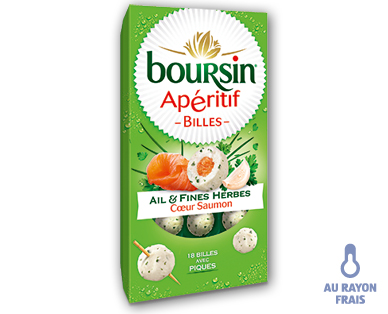 Billes apéritives au cœur de saumon BOURSIN