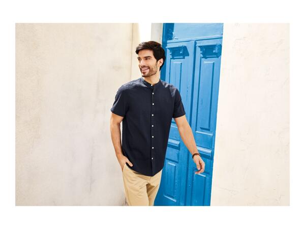 Livergy Men's Seersucker Short- Sleeve Shirt