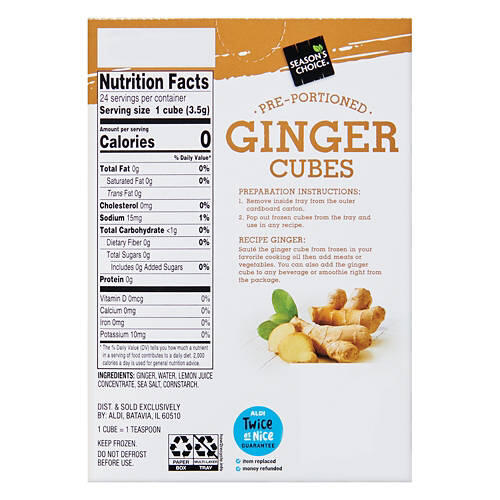 Pre-Portioned Ginger Cubes, 24 count