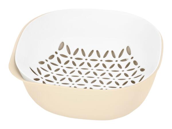 Silvercrest Beige & White Colander Set - 2 Pieces