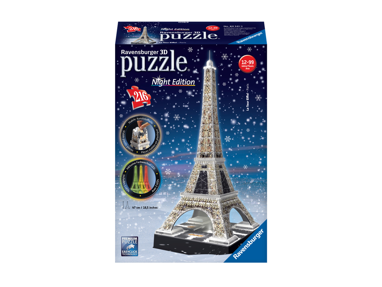 RAVENSBURGER. 3D-puslespil med LED