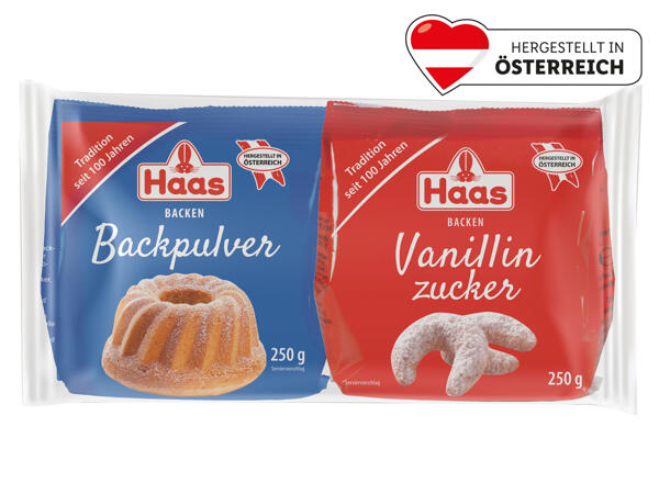 Haas Backpulver und Vanillinzucker