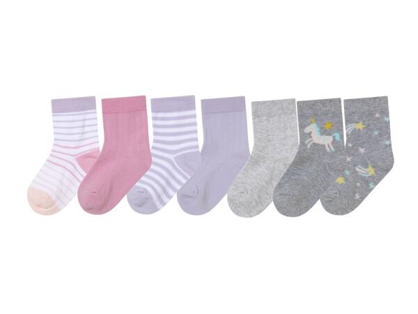 Girls' socks, 7 pairs