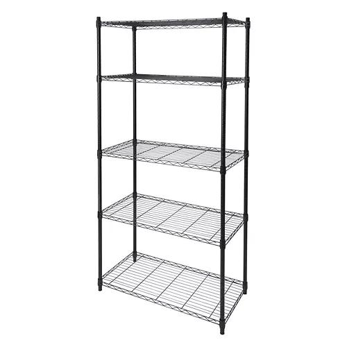 5 Tier Storage Shelf, Black