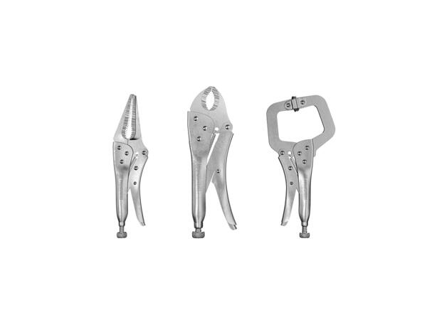Locking pliers set, 3 pieces