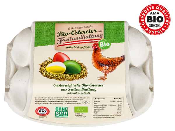 Bunte Bio-Ostereier