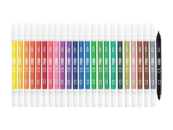 Feutres double pointe XXL, set de 24