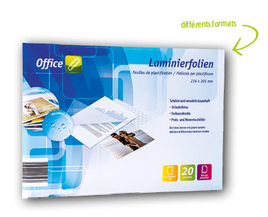 Pochettes de plastification OFFICE