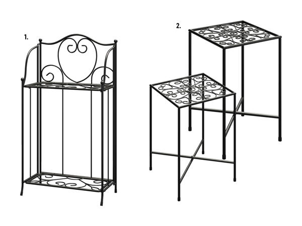 Étagère à fleurs/​set de tabourets à fleurs