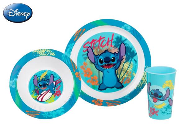 Disney Stitch Blue Tableware Set - 3 Piece Set