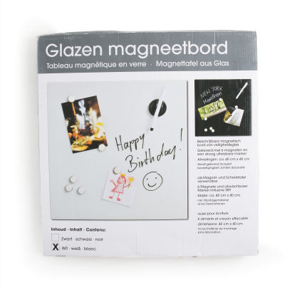 Gläserne Magnettafel
