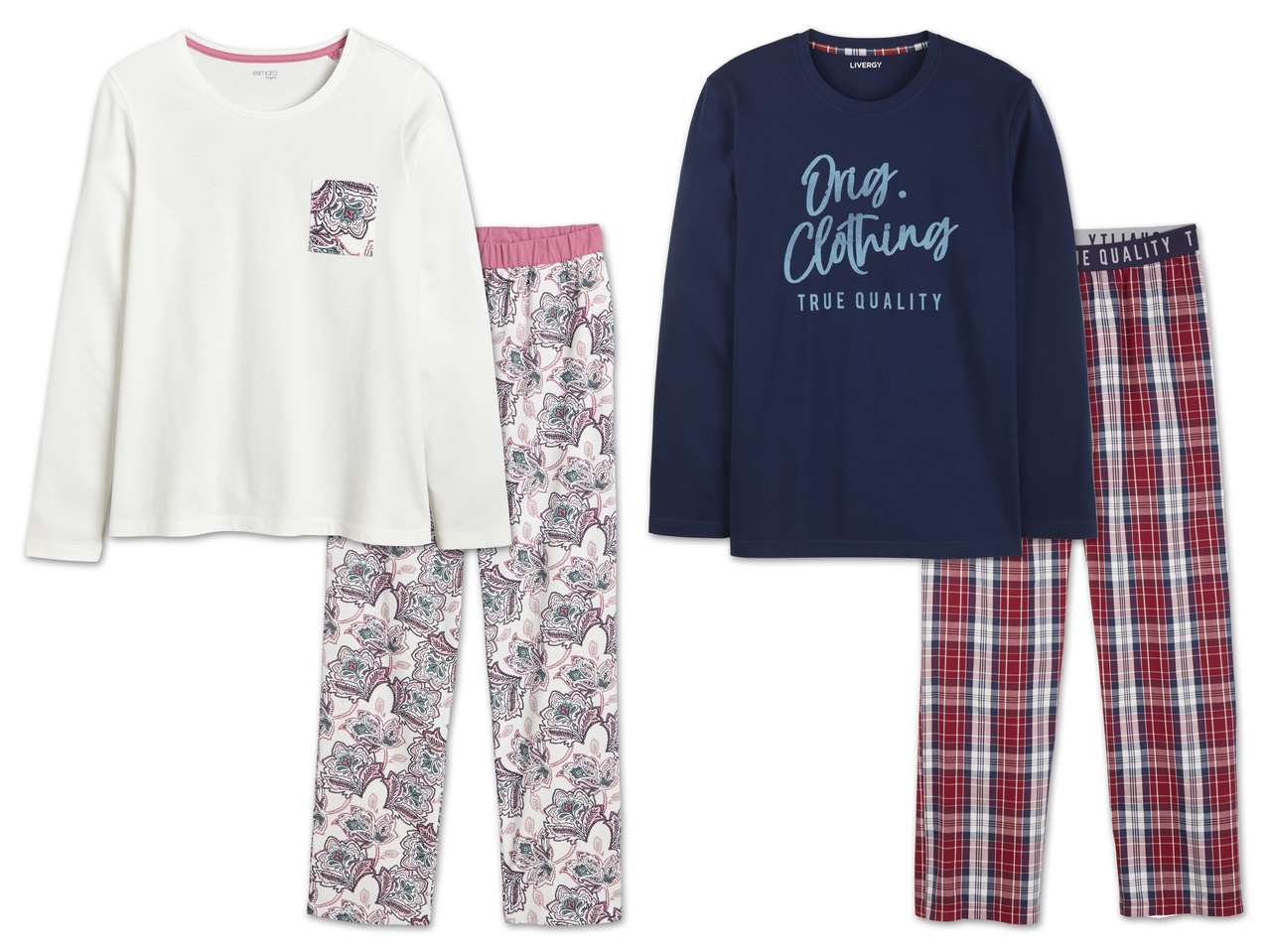 ESMARA LINGERIE(R)/LIVERGY(R) Damen/Herren Pyjama