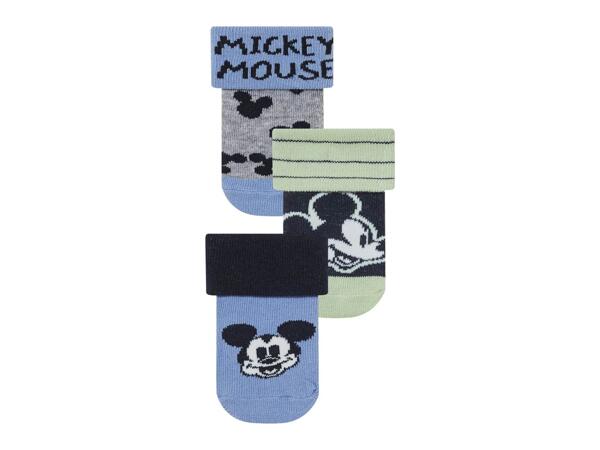Baby Boys' Socks "Mickey Mouse, The Lion King, Winnie the Pooh", 3 pairs