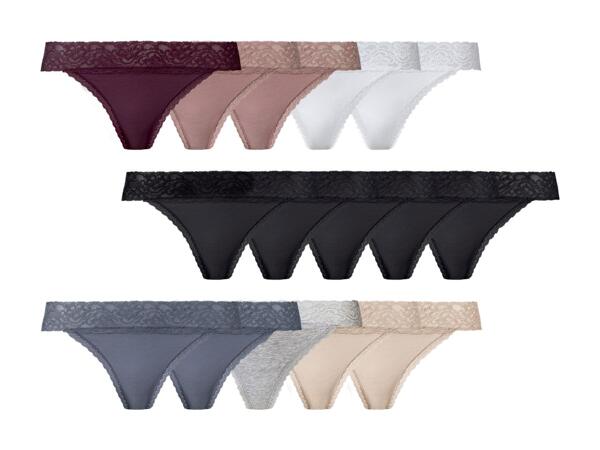 Strings avec dentelle, set de 5