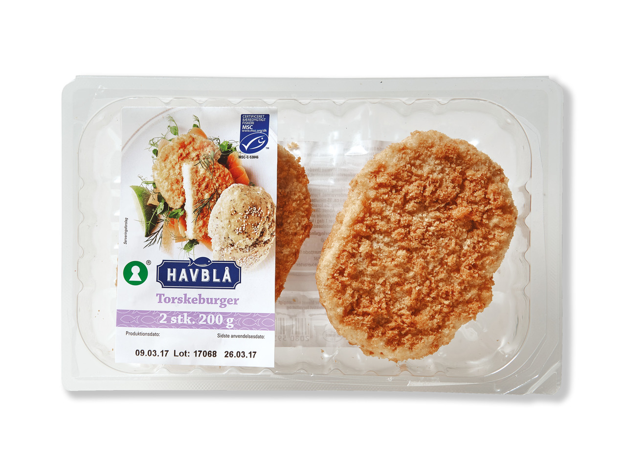 HAVBLÅ Torskeburger
