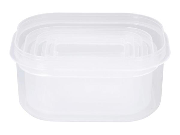 Silvercrest Black Rectangular Food Storage Container Set - 5 Pieces