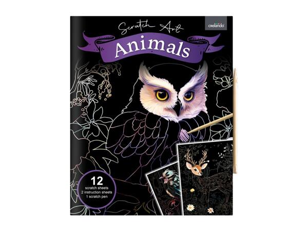 Crelando Scratch Art Book - Animals