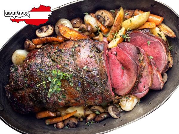 Frischer Hirschbraten
