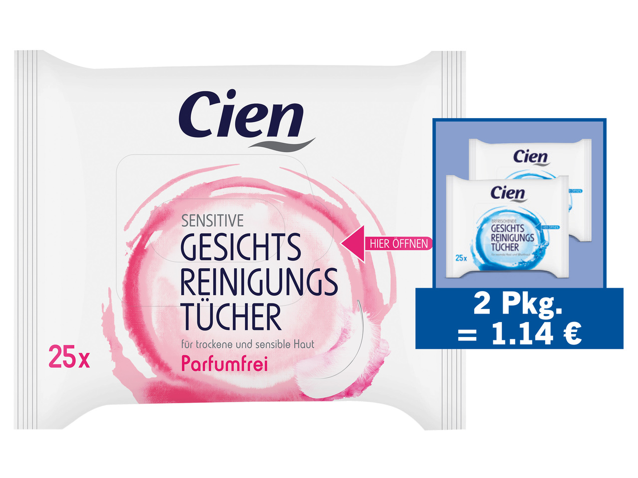 CIEN Gesichts-Reinigungstücher