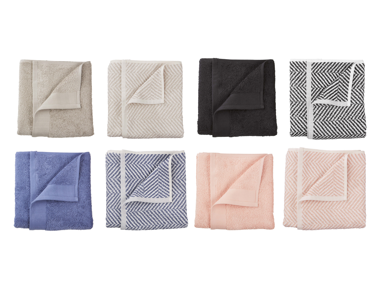 Serviettes de toilette éponge, lot de 2