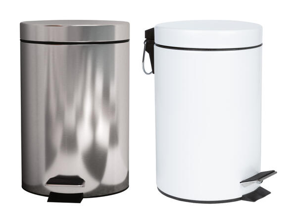 Poubelle de salle de bain en acier inox