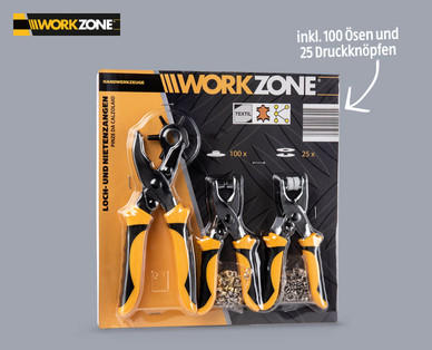 WORKZONE Loch- und Nietenzange, 4-teilig