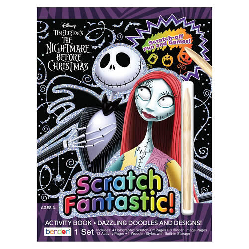 Halloween Scratch Art Activity Book - Nightmare Before Christmas