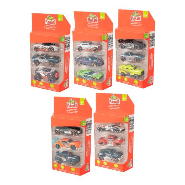PLAYLAND(R) 				Ensemble de petites voitures, 3 pcs