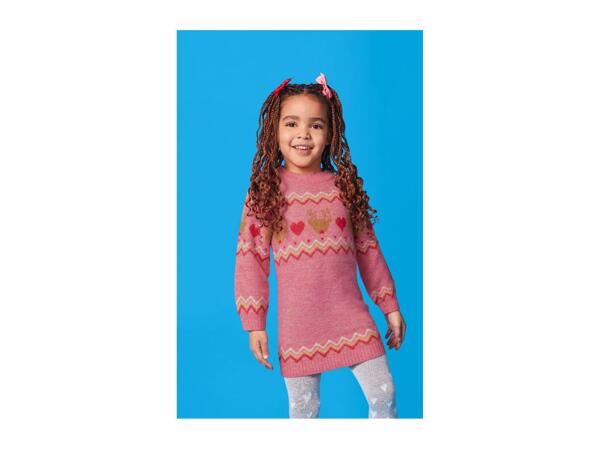 Lupilu Younger Kids' Pink Christmas Jumper Dress