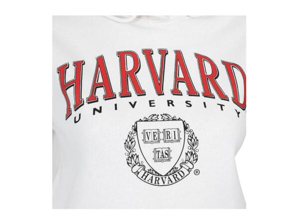 Ladies' White Harvard Hoodie