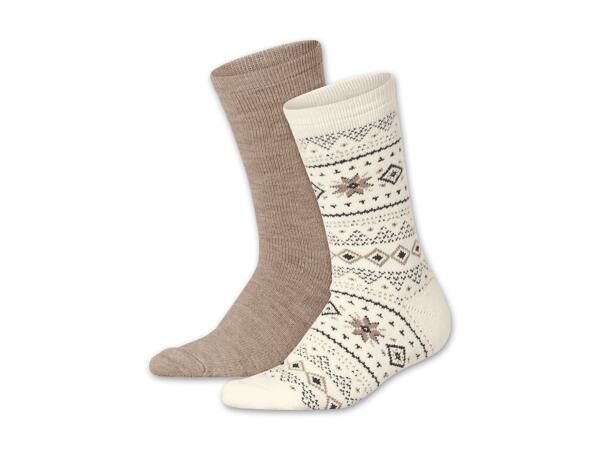 Damen/Herren Thermosocken, 2 Paar
