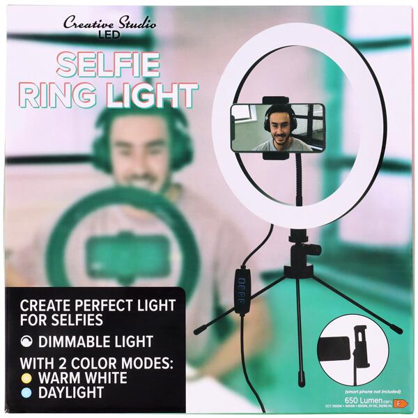 Selfie ring light met statief