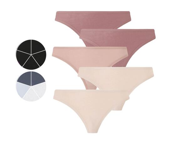 Ladies' thongs, 5 pieces