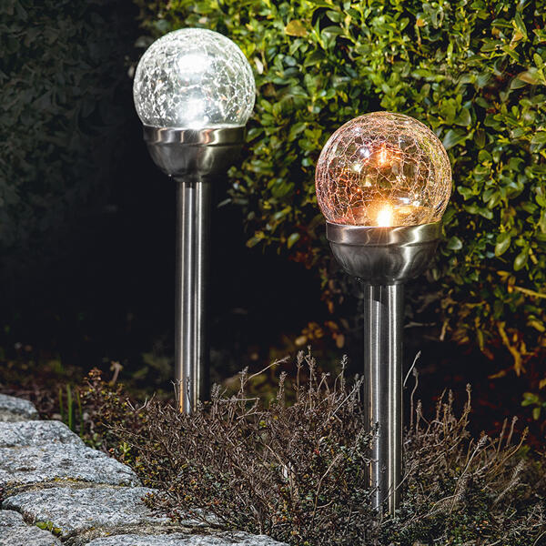 LED Solar-Gartenleuchte 2er