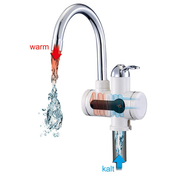 2in1 Armatur mit Durchlauferhitzer