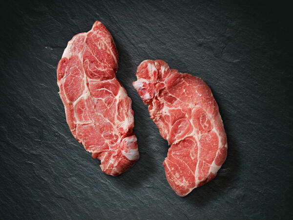 Schweins-Halskoteletts