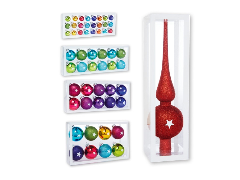 Melinera(R) Glass Christmas Tree Baubles
