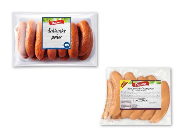 Knæk- eller schlesiske pølser