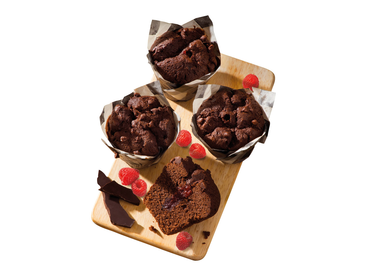 ČOKOLÁDOVÝ MUFFIN S MALINOVOU NÁPLNÍ