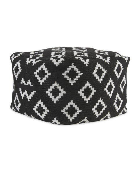 Black/White Diamond Bean Cube
