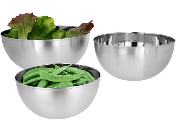 Premium Stainless Steel Bowl Set, 3 pieces