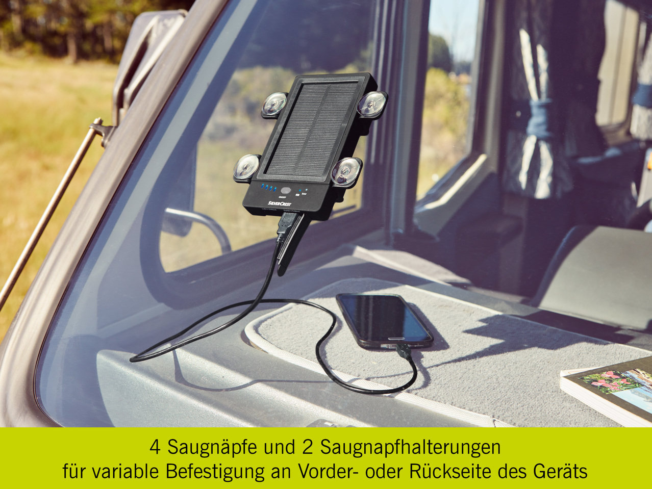 SILVERCREST(R) Powerbank mit Solarladefunktion