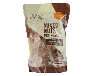 Oh So Natural Dry Roasted Mixed Nuts 1kg