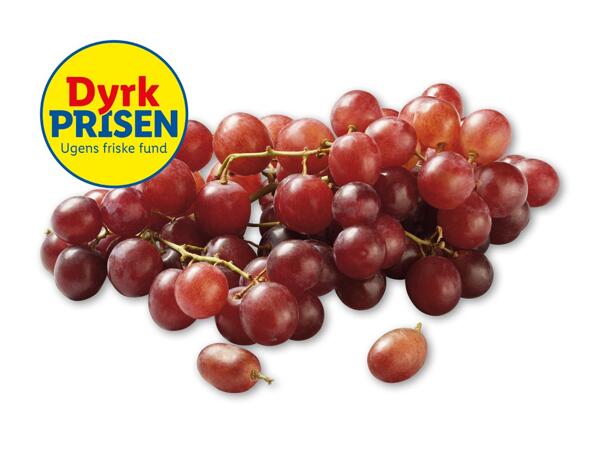 Kernefri røde vindruer