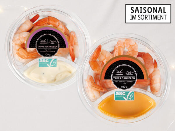 Tapas Garnelen mit Dip