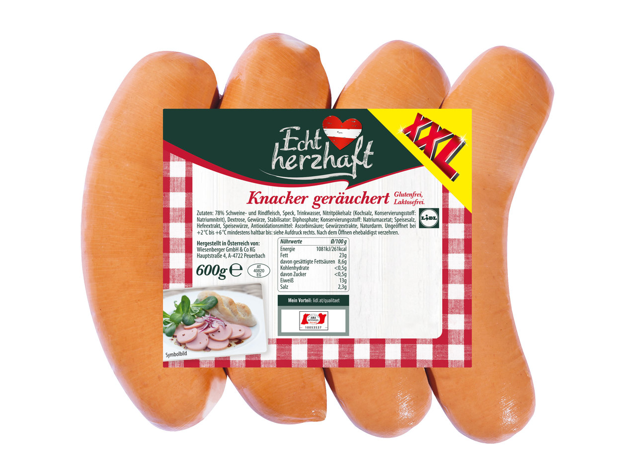 ECHT HERZHAFT Knacker 600 g