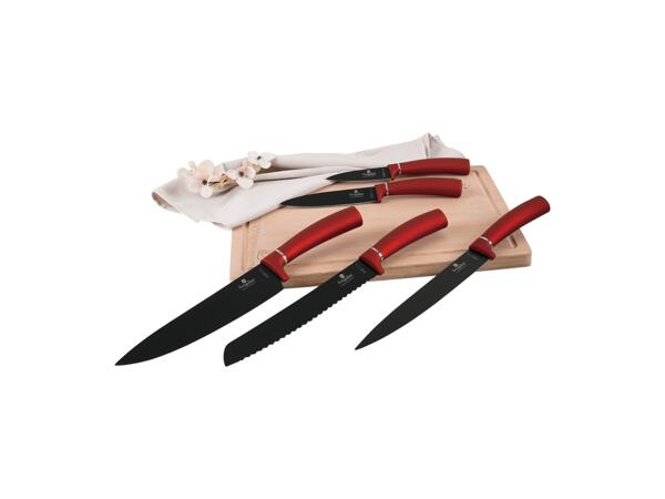 Knife Set with Cutting Board, 6 Pieces