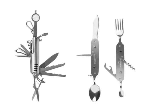 Couteau multifonctions/couverts de camping